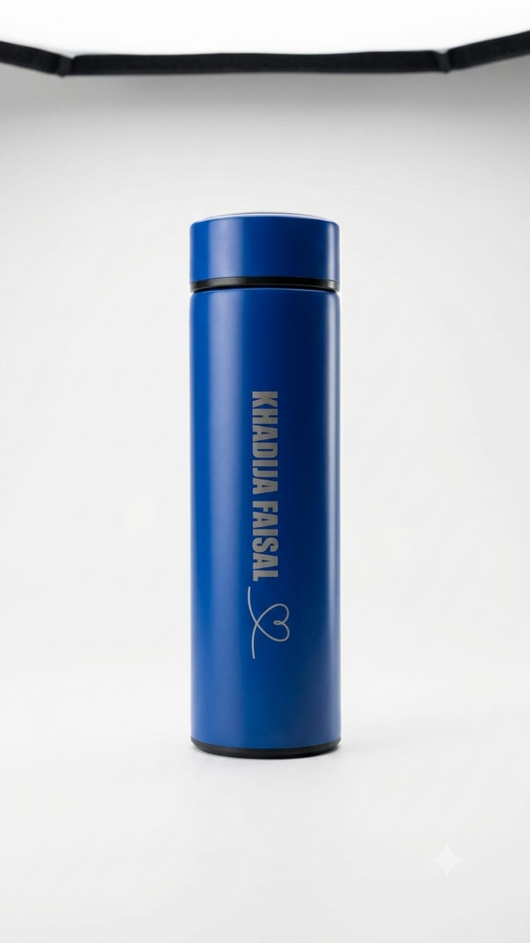 Custom Name Stainless Steel Smart Water Bottle with LED Temperature Display