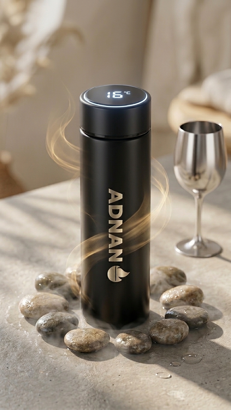 Custom Name Stainless Steel Smart Water Bottle with LED Temperature Display